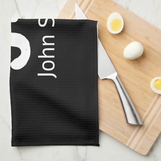  persoonlijke initialen theedoek (Quarter Fold)