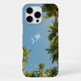 Persoonlijke initialen & Tropische Palmen iPhone 16 Pro Max Hoesje