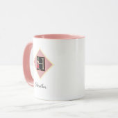 Persoonlijke Initialen Vintage Rozen "H" Mok (Voorkant links)