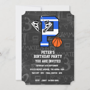 Persoonlijke initiële basketballetter P Kaart