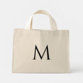Persoonlijke Initiële Grappige Flamingo Tropisch Mini Tote Bag (Achterkant)