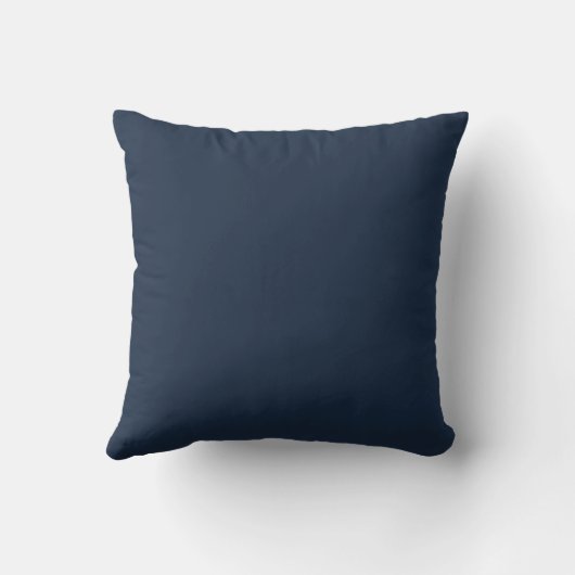 Persoonlijke initiële monogram navyblauw wit kussen (Achterkant)