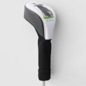 Persoonlijke initiële naam monogram golfheadcover (Schuin)