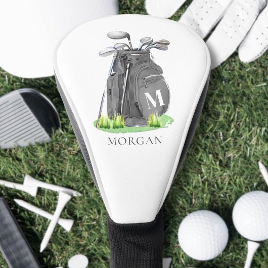 Persoonlijke initiële naam monogram golfheadcover