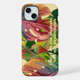 Persoonlijke Initiële Tropische Botanische Estheti iPhone 15 Plus Case