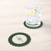 Persoonlijke initiële vintage eend coaster kartonnen onderzetters (Insitu)