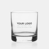 Persoonlijke Inline Logo en Tekst Eenvoudige Brill Whisky Glas (Voorkant)