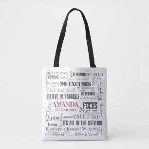 Persoonlijke Inspiratie Woordkunst Afstuderen Tote Bag