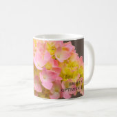 Persoonlijke inspirerende lente Hydrangea bloem Koffiemok (Voorkant rechts)
