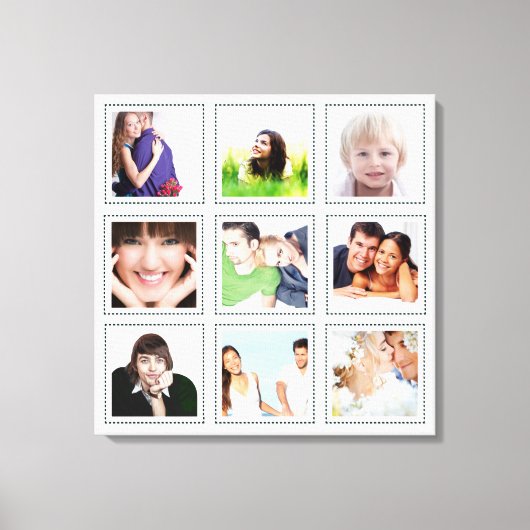 Persoonlijke Instagram-fotocollage Canvas Afdruk (Voorkant)