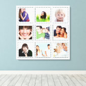 Persoonlijke Instagram-fotocollage Canvas Afdruk (Insitu (Houten vloer))