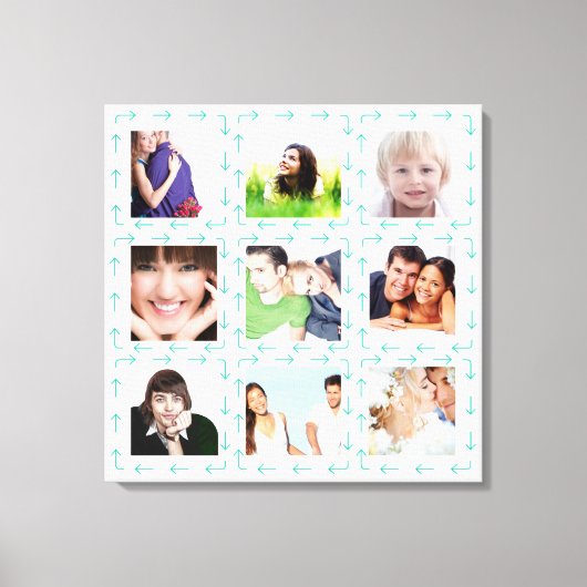 Persoonlijke Instagram-fotocollage Canvas Afdruk (Voorkant)