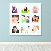 Persoonlijke Instagram-fotocollage Canvas Afdruk (Insitu (Houten vloer))