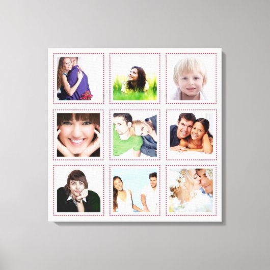 Persoonlijke Instagram-fotocollage Canvas Afdruk (Voorkant)