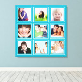 Persoonlijke Instagram-fotocollage Canvas Afdruk (Insitu (Houten vloer))