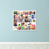 Persoonlijke Instagram-fotocollage Canvas Afdruk (Insitu (Houten vloer))