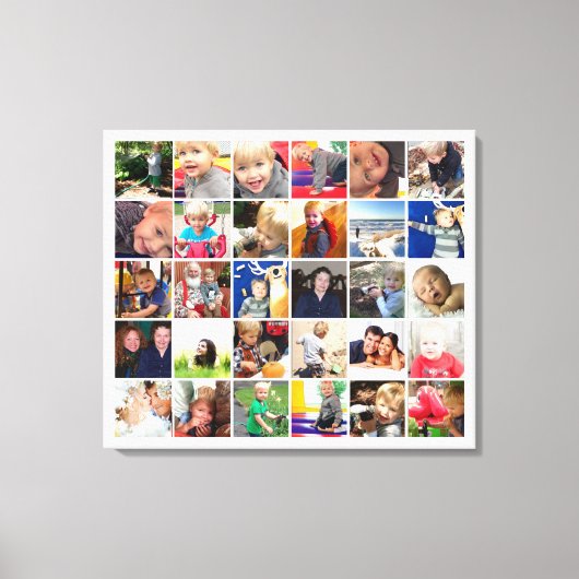 Persoonlijke Instagram-fotocollage Canvas Afdruk (Voorkant)