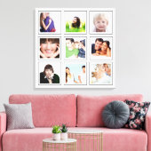 Persoonlijke Instagram-fotocollage Canvas Afdruk (Insitu (Woonkamer))
