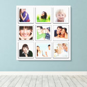 Persoonlijke Instagram-fotocollage Canvas Afdruk (Insitu (Houten vloer))