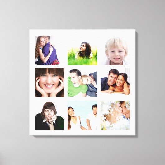 Persoonlijke Instagram-fotocollage Canvas Afdruk (Voorkant)