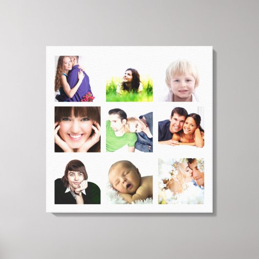 Persoonlijke Instagram-fotocollage Canvas Afdruk (Voorkant)