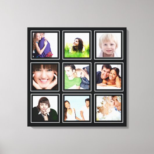 Persoonlijke Instagram-fotocollage Canvas Afdruk (Voorkant)
