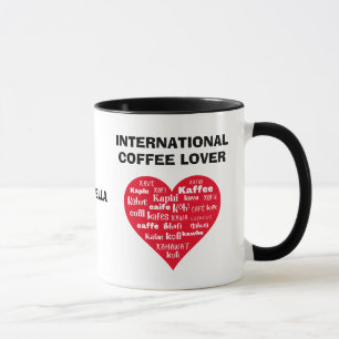 Persoonlijke INTERNATIONALE KOFFIELIEFHEBBER Mok