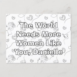 Persoonlijke internationale vrouwendag voor kleure briefkaart