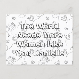 Persoonlijke internationale vrouwendag voor kleure briefkaart