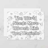 Persoonlijke internationale vrouwendag voor kleure briefkaart (Voorkant / Achterkant)