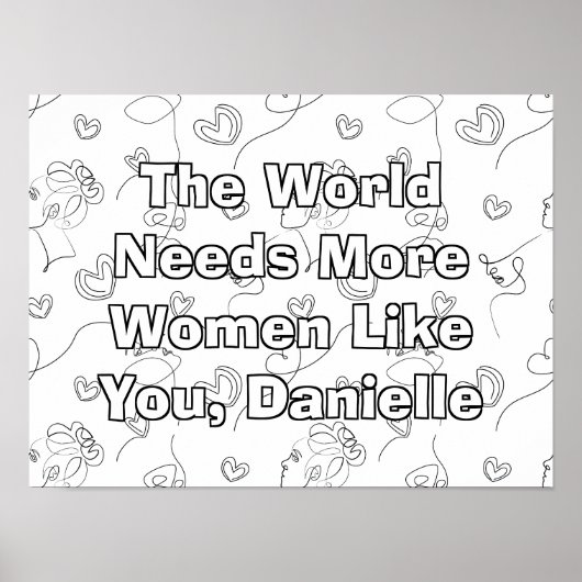 Persoonlijke internationale vrouwendag voor kleure poster (Voorkant)