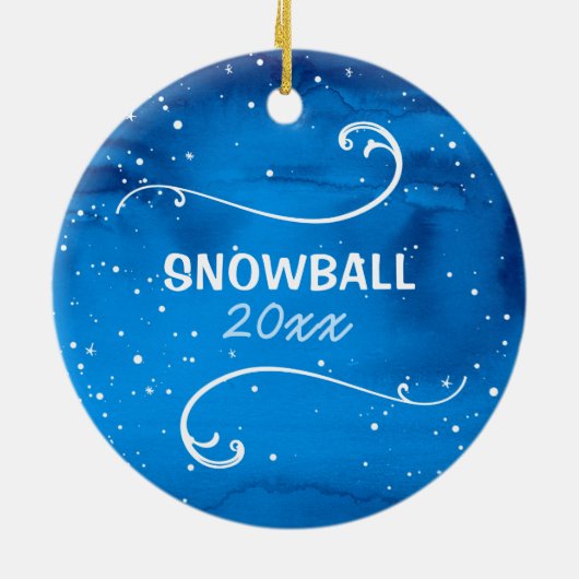 Persoonlijke internetversieringen | Kerstfeest met Keramisch Ornament (Achterkant)