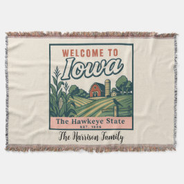 Persoonlijke Iowa Worpdeken Deken