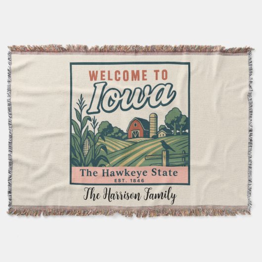 Persoonlijke Iowa Worpdeken Deken (Voorkant)