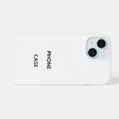 Persoonlijke iPhone 15 Slim Fit Hoes, Glanzend Case (Achterkant horizontaal)