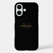 Persoonlijke iPhone 16 Hoes met Naam & Initiaal (Achterkant)