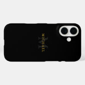 Persoonlijke iPhone 16 Hoes met Naam & Initiaal (Achterkant (horizontaal))