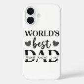 Persoonlijke iPhone 16 Hoes Werelds Beste Papa (Achterkant)