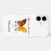 Persoonlijke iPhone 16 hoesje met bloemvlinder (Achterkant (horizontaal))