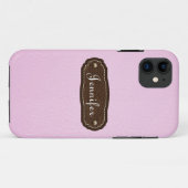 Persoonlijke iPhone 5 met roze leren look Case-Mate iPhone Case (Achterkant (horizontaal))