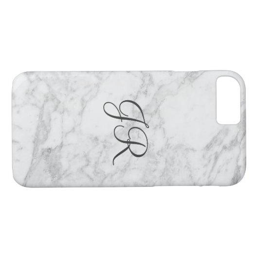 Persoonlijke iPhone 7 hoesje Monogram Modern Marbl (Achterkant (Horizontaal))