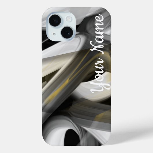 Persoonlijke iPhone Cases Trend Abstract Zwart Wit (Achterkant)