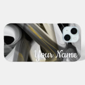 Persoonlijke iPhone Cases Trend Abstract Zwart Wit (Achterkant (horizontaal))