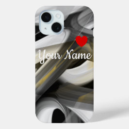 Persoonlijke iPhone Cases Trend Abstract Zwart Wit
