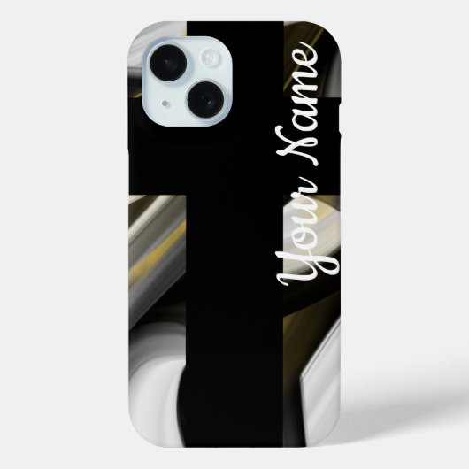 Persoonlijke iPhone Cases Trend Abstract Zwart Wit (Achterkant)