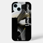 Persoonlijke iPhone Cases Trend Abstract Zwart Wit (Achterkant)