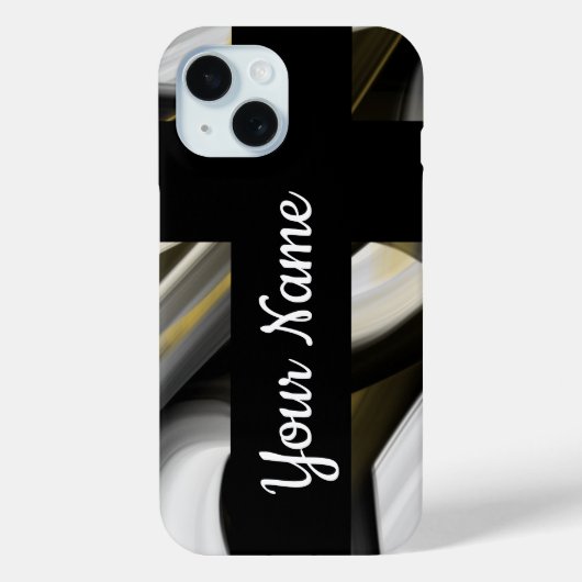 Persoonlijke iPhone Cases Trend Abstract Zwart Wit (Achterkant)