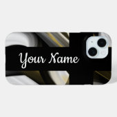 Persoonlijke iPhone Cases Trend Abstract Zwart Wit (Achterkant (horizontaal))