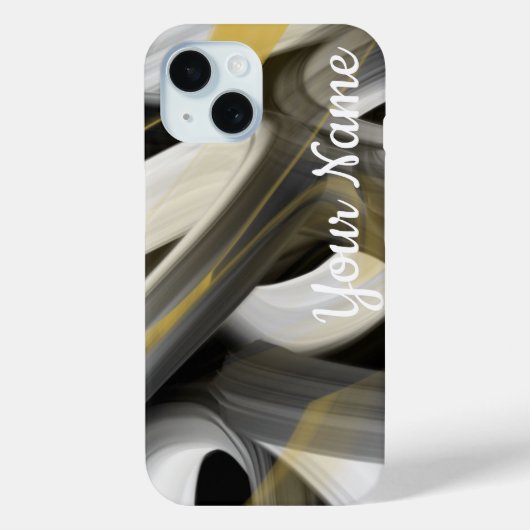 Persoonlijke iPhone Cases Trend Abstract Zwart Wit (Achterkant)
