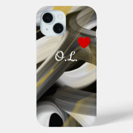 Persoonlijke iPhone Cases Trend Abstract Zwart Wit